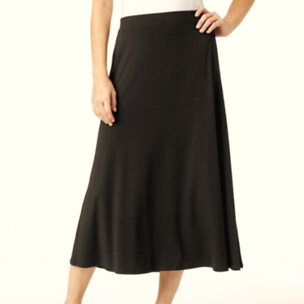 REFORMATION A-Line flare jersey Midi Skirt Medium - Picture 2 of 10